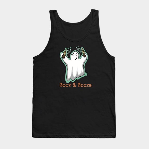 Boos & Booze Tank Top by Art from the Blue Room